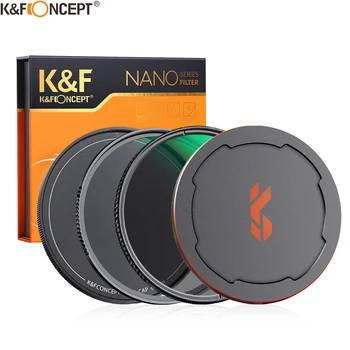K & F Concept Nano-X MC UV CPL Комплекты Фильтр для объектива камеры с крышкой для объектива Фильтр с Многослойными покрытиями 49 мм 52 мм 58 мм 62 мм 67 мм