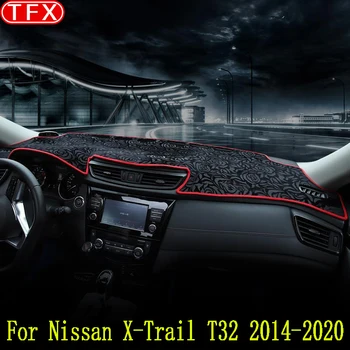 Фланелевый Коврик для приборной панели Nissan Xtrail X-Trail T32 2014-2020 Dashmat Коврик Для Приборной панели Солнцезащитный Козырек Покрытие Приборной Панели Ковер Интерьер