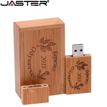 JASTER, Персонализированное натуральное кленовое дерево, USB 2.0, флэш-память, флешки для свадебной фотографии, 8 ГБ, 16 ГБ, U-диск, 32 ГБ, флеш-накопитель