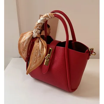 Jenny & Dave 2023, Новая Итальянская модная кожаная сумка, сумка-Мессенджер, Женская Ретро Элегантная Красная Шелковая Сумочка для вечеринки