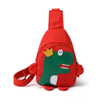 Детская сумка, мультяшная милая нагрудная сумка с динозавриком, осенне-зимняя новинка 2021 года, модная детская подарочная сумка, сумка для девочек