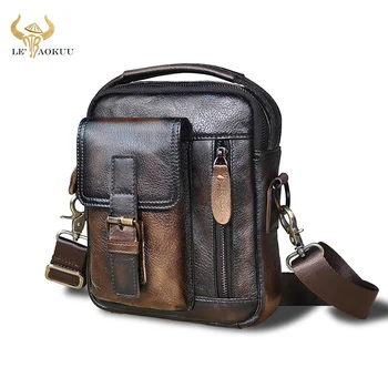 2023, Мужская сумка-мессенджер винтажного дизайна из натуральной кожи, сумка через плечо, 8-дюймовый планшет, сумка-ранец Mochila 2070