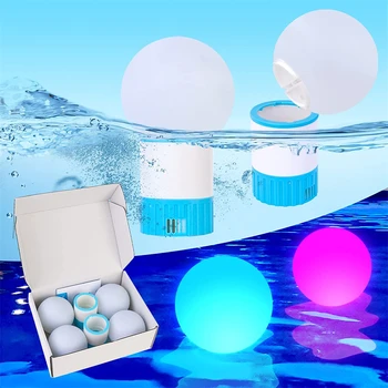 Светодиодные фонари для бассейна с дозатором хлора RGB, плавающий пруд, светильник для свадебной вечеринки, фонтан, ванна, Аквариум, Садовый декор