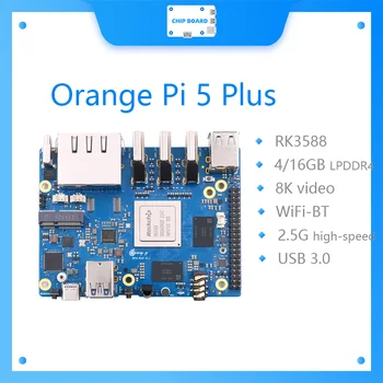 Orange Pi 5 Plus 16G RAM Одноплатный Компьютер RK3588 PCIE Модуль Внешний WiFi-BT SSD 8K Orange Pi5 Plus Демонстрационная плата разработки