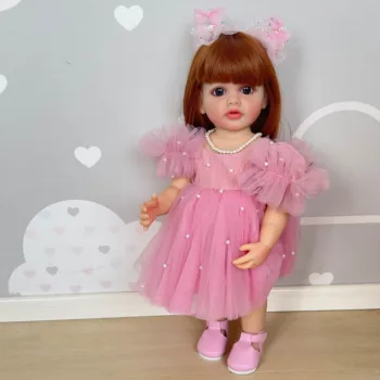 NPK 22-дюймовый Реалистичный Силиконовый винил для всего тела, Возрожденная девочка-малыш, Стоящая кукла, Бетти, 3D кожа, Видимые вены, подарки для детей