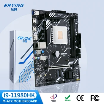 Комплект материнской платы ERYING Gaming PC i9 с встроенным процессором i9-11980HK i9 11980HK SRKSZ (БЕЗ ES) 2,6 ГГц, 8 ядер, 16 потоков