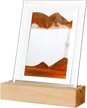 Картина с движущимся песком, Ночник, 3D Динамическая картина с текучим песком, Зыбучий песок, Декор, пейзаж из песка для подарка/рабочего стола/таблицы/книжной полки