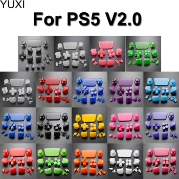 YUXI 1 комплект Кнопок L1 R1 L2 R2 D-pad Share Buttons Комплект Колпачков Для Джойстика Замена Для Геймпада PS5 V2 2.0