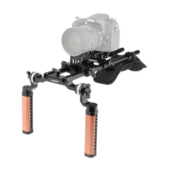 Плечевое крепление CAMVATE Pro с QR-опорной плитой Manfrotto и двойной рукояткой-розеткой и поддержкой объектива Для зеркальных камер высокой четкости/видеокамер DV