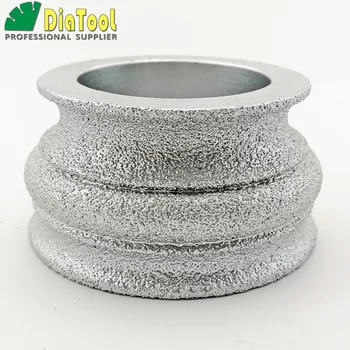 Шлифовальный круг с алмазным профилем DIATOOL Dia75mmX40mm для камня, алмазный шлифовальный круг с вакуумной пайкой