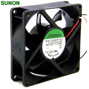 Для Sunon 12 В 2,6 Вт KD1208PTS1 12 В 2,6 Вт 2-проводной Вентилятор охлаждения 8 см 8025 80x80x25 мм 8 см 37CFM