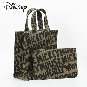 Женская сумка через плечо Disney Mickey, Большая Вместительная сумка для пригородных поездок, Модная Высококачественная Многофункциональная сумка для хранения косметики