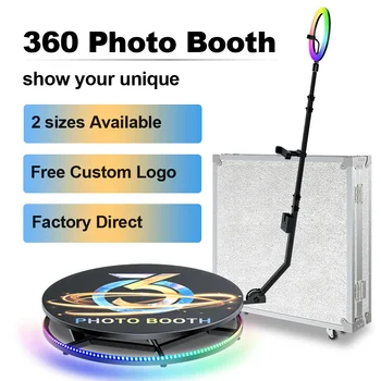 360 Фотобудка для Свадебных Торжеств 360 Фотобудка Selfie Автоматическая Вращающаяся Машина 60СМ 80СМ с Пользовательским Логотипом