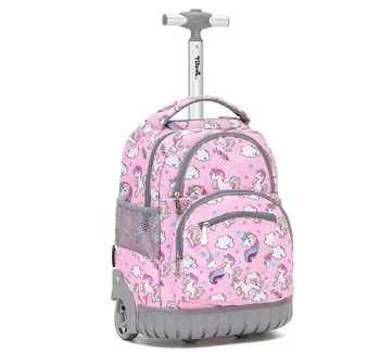 Дорожный багаж на Колесиках для девочек, Школьный рюкзак на колесиках Для девочек, Многокамерная школьная дорожная сумка-тележка на колесиках