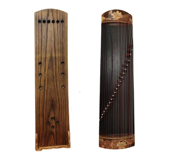 Портативная китайская цитра Guzheng 125 см с 21 струной и рисунком гибискуса