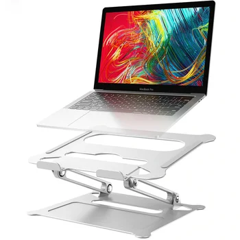 Регулируемая Подставка для ноутбука из алюминиевого сплава, Складная Портативная для ноутбука MacBook, Компьютерный кронштейн, Подъемный Охлаждающий держатель, нескользящая
