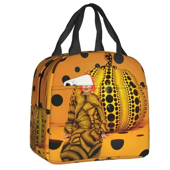 Yayoi Kusama Тыквенная термоизолированная сумка для ланча, Женский контейнер для ланча японского художника, для кемпинга, для путешествий, коробка для Бенто