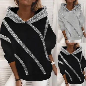 Модный Женский Осенне-зимний Новый Свободный свитер с капюшоном 2023 года