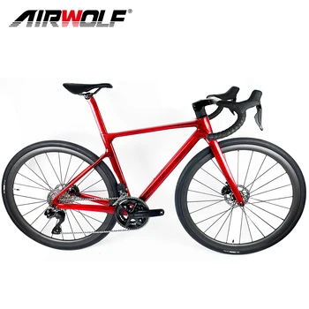 AIRWOLF Complete Carbon Road Bike Di2 Дисковый Тормоз R7170 105 24-Скоростной Дорожный Велосипед Через Ось Carbon Wheel Шоссейный Гоночный Карбоновый Велосипед