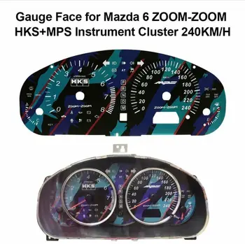Измерительная панель для Mazda 6 ZOOM-ZOOM Для комбинации приборов HKS + MPS 240 км/ч