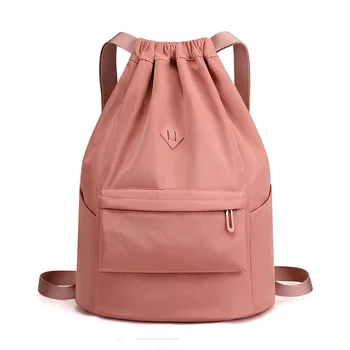 Портативный женский рюкзак на шнурке, легкий рюкзак для путешествий для девочек, Водонепроницаемая нейлоновая сумка для покупок, Спортивная походная сумка для плавания