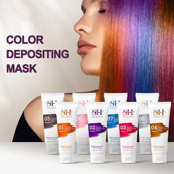 8 цветов, Модная 15-дневная Современная Маска-краска Для волос, Мягкое Окрашивание, 100 мл, Легкая Формула Для Окрашивания Волос, 5-Минутная Растительная Маска для мытья своими Руками A4U6