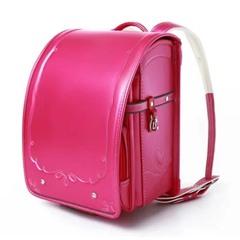 Школьная сумка для детей, Японский рюкзак для начальной школы, Роскошный школьный рюкзак с вышивкой Розы, Водонепроницаемые Кожаные Ортопедические Рюкзаки