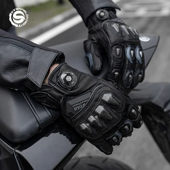 Кожаные мотоциклетные перчатки Star Field Knight, нескользящие износостойкие Велосипедные перчатки с полными пальцами, Новое поступление Снаряжения Knights