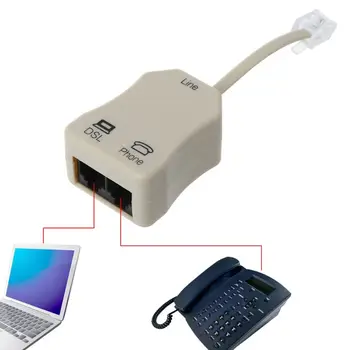 Портативный ADSL-модем, телефон, факс, сетевой фильтр-разветвитель, 1 шт.