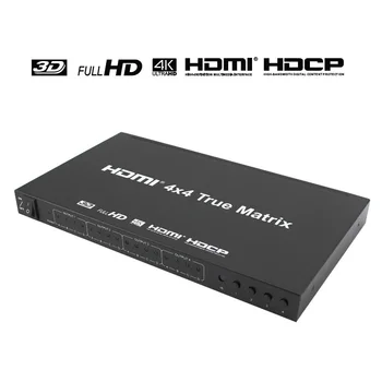 4x4 HDMI Матрица 3D 4k HDMI Переключатель Разветвитель Ultra Full HD 1080P 2X2 True Matrix Видео Конвертер 4 В 4 Выхода для ноутбука ПК для монитора