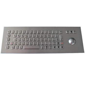 Водонепроницаемая мышь для трекбола, установленная на панели, металлическая клавиатура для киоска, клавиатура для станка с ЧПУ