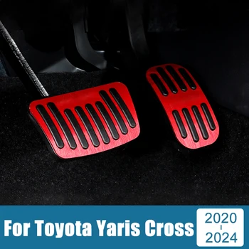 Для Toyota Yaris Cross 2020 2021 2022 2023 2024 Гибридный Алюминиевый Автомобильный Ножной Топливный Акселератор Педали Тормоза Крышка Нескользящий Чехол Накладка