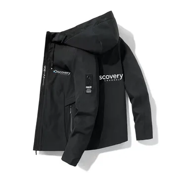 Куртка-бомбер Discovery, мужская ветрозащитная куртка на молнии, Модная куртка для приключений на открытом воздухе, весенне-осенняя повседневная рабочая куртка 2023