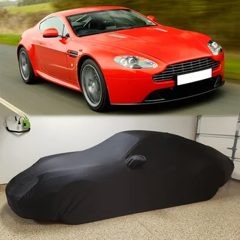 Для Aston Martinчерный Новый Индивидуальный бархатный чехол для всего кузова автомобиля, пылезащитный защитный чехол, внутренний эластичный чехол для автомобиля