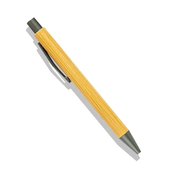 Шариковая ручка из бамбукового дерева с наконечником 1,0 мм, высококачественные ручки-роллеры, Офисные школьные принадлежности, Канцелярские принадлежности для Письма, Фирменный подарок
