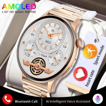 2023 Смарт-часы Женские 1,43 “-дюймовые AMOLED Bluetooth Call Always Display с Пользовательским набором Smartwatch Спортивные часы Мужские IP68 Водонепроницаемые