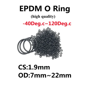 50шт EPDM Уплотнительное кольцо Уплотнительные прокладки CS 1,9 мм OD 7 мм ~ 22 мм EPDM Автомобильный Круглый Уплотнительный Тип Коррозионностойкая Маслостойкая Уплотнительная Шайба Уплотнительное кольцо