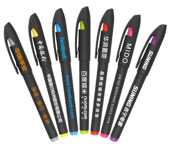 0,5 мм Черные чернила 1000 шт./компл. гелевые чернила, рекламная ручка, Пользовательский логотип, Рекламная ручка, Оптовая рекламная ручка