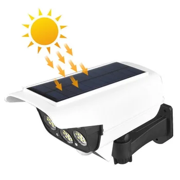 Поддельная камера мониторинга настенного светильника бытовая противоугонная и отпугивающая воров водонепроницаемая осветительная лампа солнечная индукционная лампа для человеческого тела