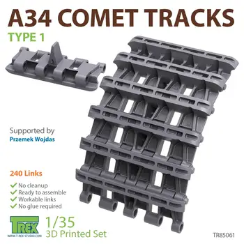 TR85061 T-REX 1/35 масштаб A34 COMET TRACKS 3D печатный набор model kit