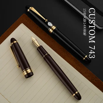 Japan PILOT Custom 743, большая ручка из 14-каратного золота, роскошный письменный инструмент FA для улучшения почерка и подарка