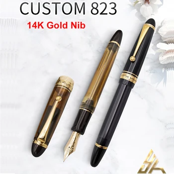 Новая Продажа ПИЛОТНАЯ Ручка Авторучка CUSTOM 823 Роторное Всасывающее Устройство 14K Gold Nib Высококачественные Канцелярские товары FKK-3MRP Luxury Pen