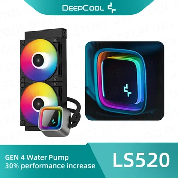 DeepCool LS520 3100 об./мин. Кулер для воды AIO CPU Cooler DIY Fluid Gaming Loop CPU Block 240 мм Радиатор с 12 см вентилятором ARGB