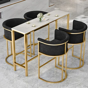 Современные металлические обеденные стулья для гостиной, Кухонные акценты, Элегантные Высокие обеденные стулья, Ресторан Sillas De Cocina, Скандинавская мебель