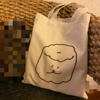 Модные женские хлопчатобумажные льняные маленькие сумки, простая женская мини-повседневная сумка с милым рисунком для девочек, студенческие холщовые сумки на плечо