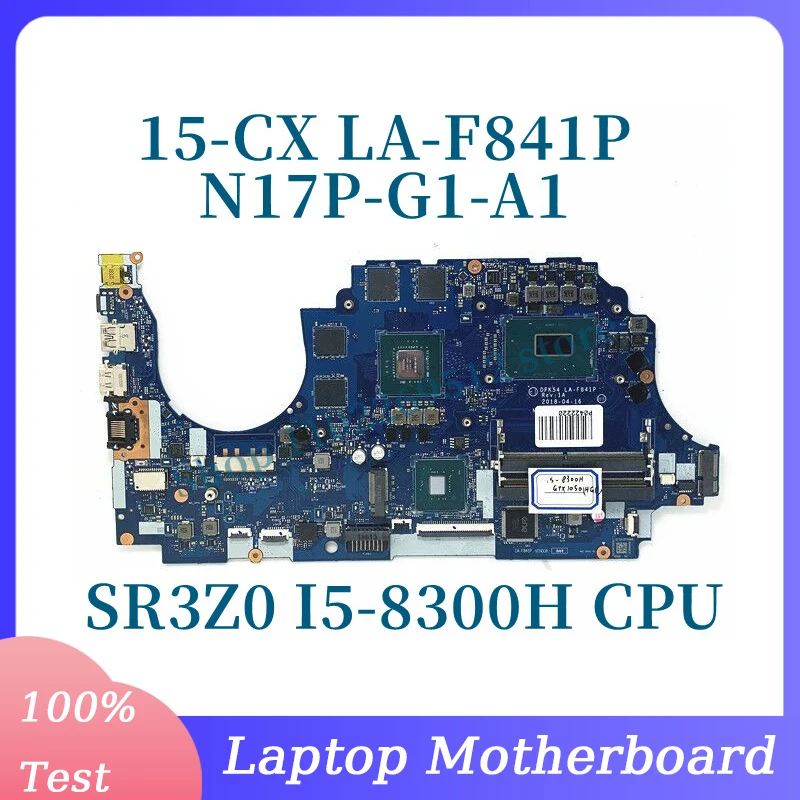 DPK54 LA-F841P с процессором SR3Z0 I5-8300H Материнская плата для ноутбука HP 15-CX Материнская плата N17P-G1-A1 GTX1050TI 100% Протестирована, работает хорошо . ' - ' . 0