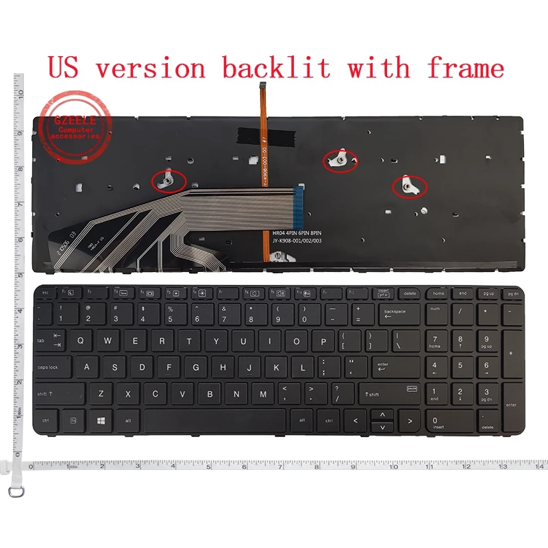 GZEELE Новая Клавиатура для ноутбука США HP ProBook 450 G3 455 G3 470 G3 650 G2 650 G3 655 G2 455 G4 470 G4 450 G4 HSTNN-Q03C . ' - ' . 1