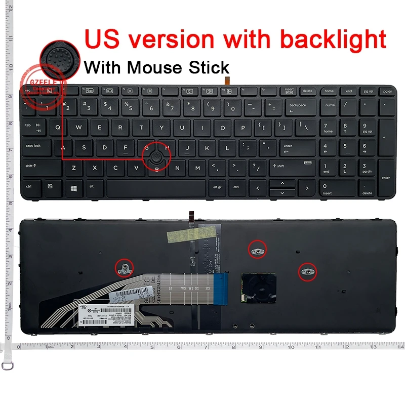 GZEELE Новая Клавиатура для ноутбука США HP ProBook 450 G3 455 G3 470 G3 650 G2 650 G3 655 G2 455 G4 470 G4 450 G4 HSTNN-Q03C . ' - ' . 2