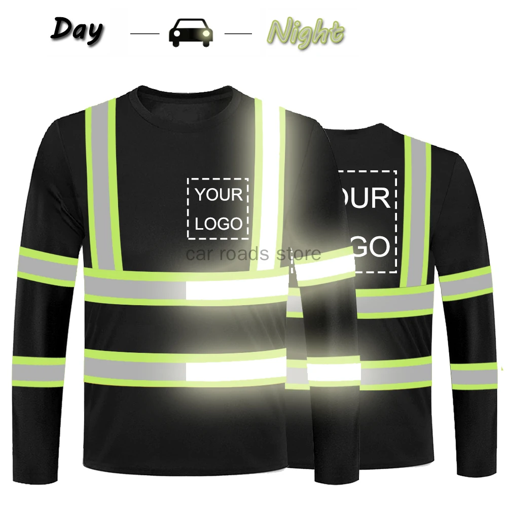 Man hivis отражает безопасность бега, отражает рубашку, 1 шт. защитную зеленую рубашку с длинным рукавом для мотоцикла . ' - ' . 0