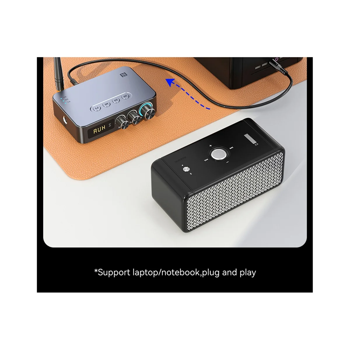 Tebe NFC Bluetooth 5.1 Аудиоприемник Передатчик Коаксиальный RCA Беспроводной Музыкальный Адаптер низких и Высоких Частот FM-радио (M9 Pro) . ' - ' . 3